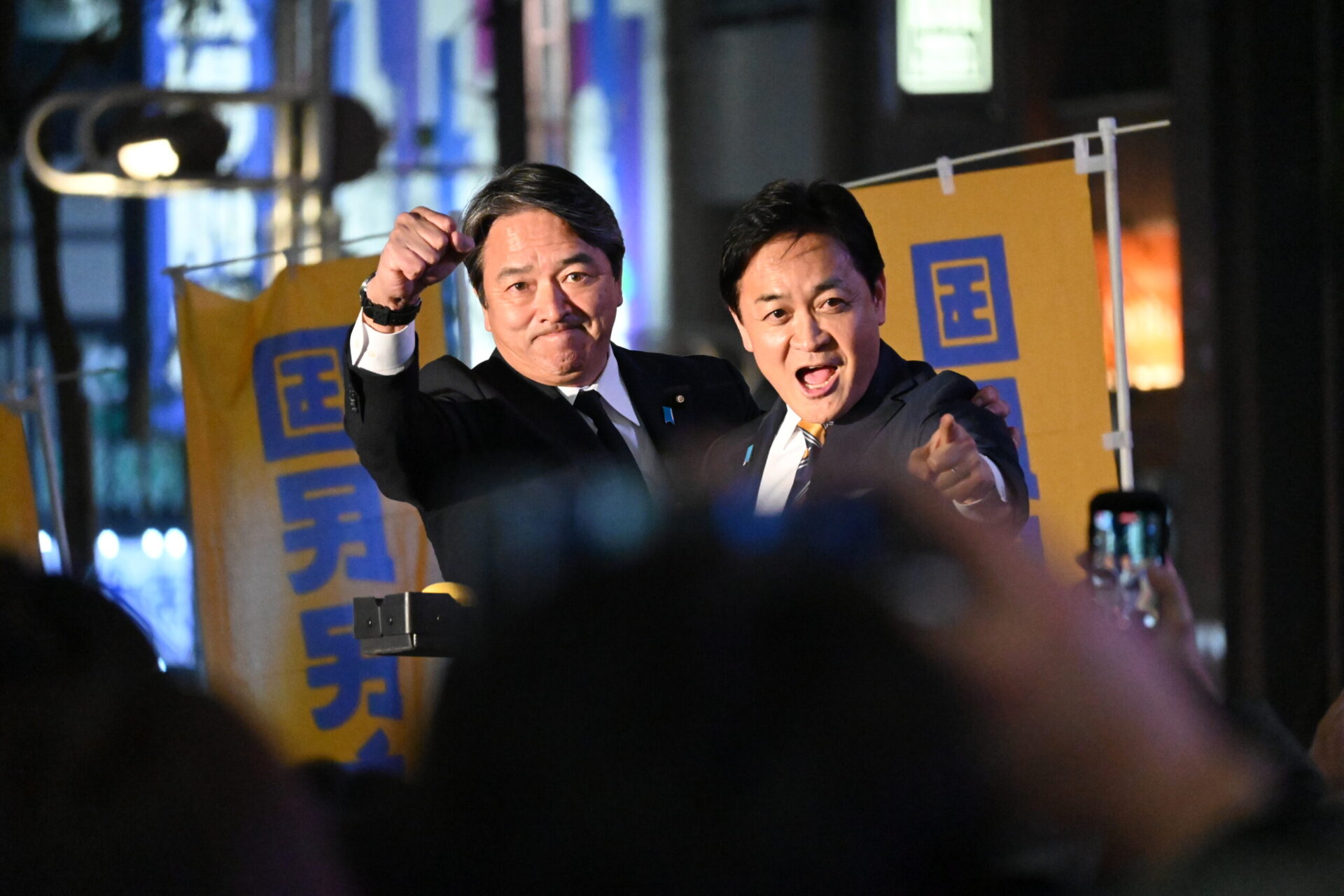 20260123新橋　衆院解散　with榛葉幹事長